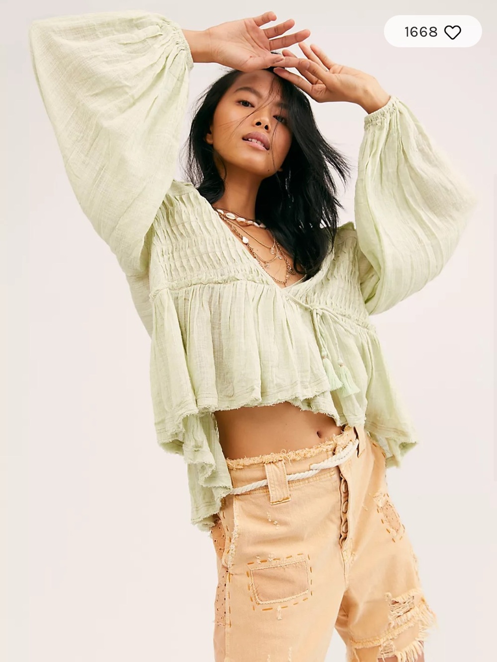 Free People zinnia blouse size large
